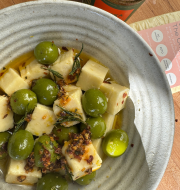 Tarka Marinated Paneer & Olives