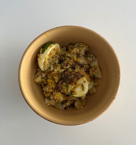 Kitchari & poached fish